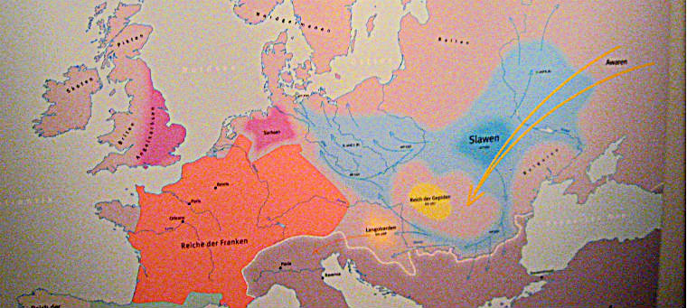 Карта славянских регионов Европы