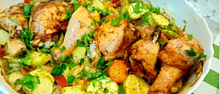 диета низкоуглеводная — овощи с курицей